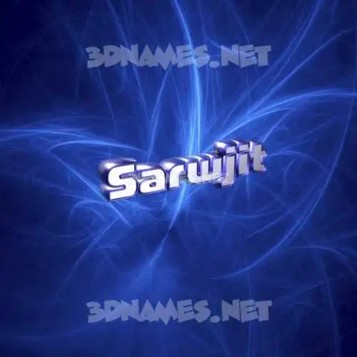 sarwjit in Plasma style - 3D name wallpaper