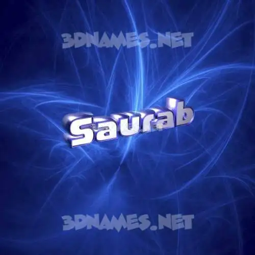 saurab in Plasma style - 3D name wallpaper