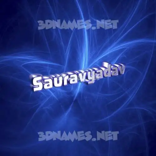 sauravyadav in Plasma style - 3D name wallpaper
