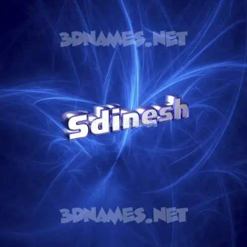 sdinesh in Plasma style - 3D name wallpaper