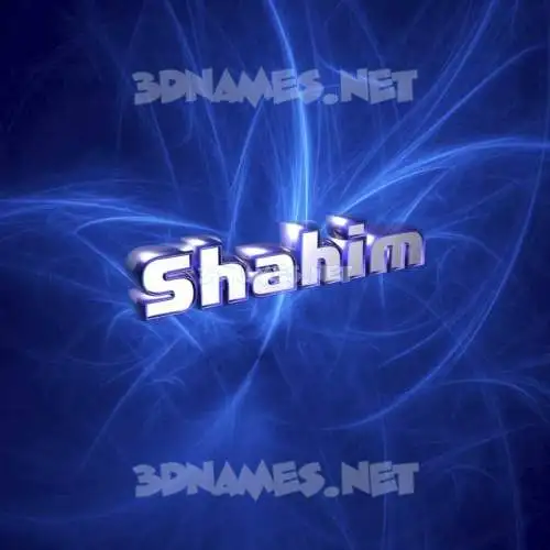 shahim in Plasma style - 3D name wallpaper