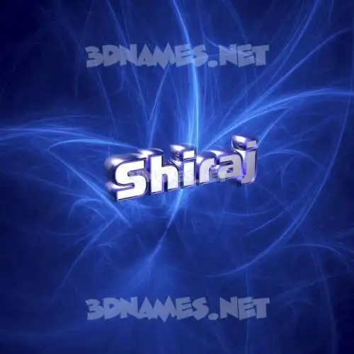 shiraj in Plasma style - 3D name wallpaper
