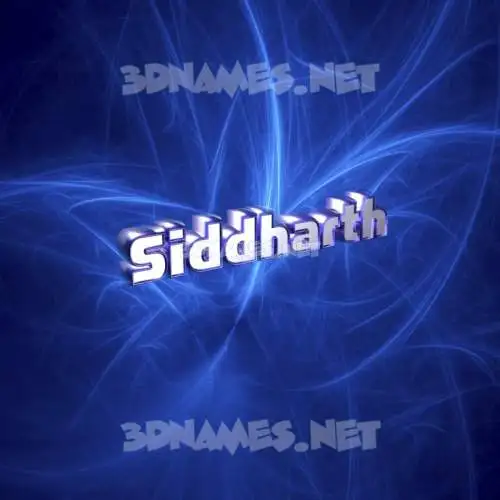 siddharth in Plasma style - 3D name wallpaper
