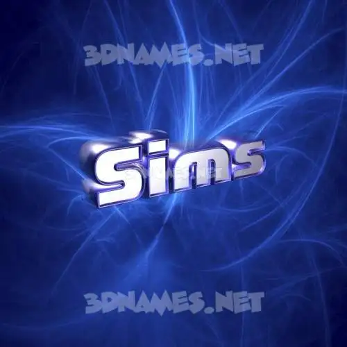 sims in Plasma style - 3D name wallpaper sims in Plasma style - 3D name wallpaper