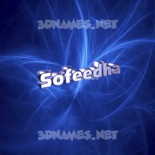 sofeedha in Plasma style - 3D name wallpaper