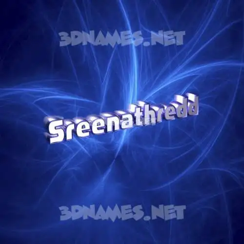 sreenathredd in Plasma style - 3D name wallpaper