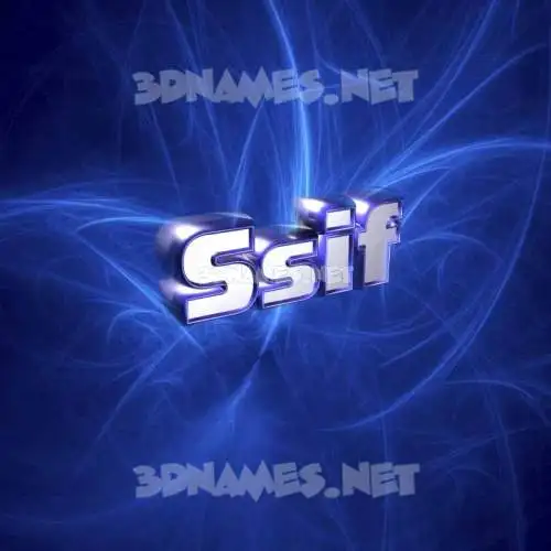 ssif in Plasma style - 3D name wallpaper