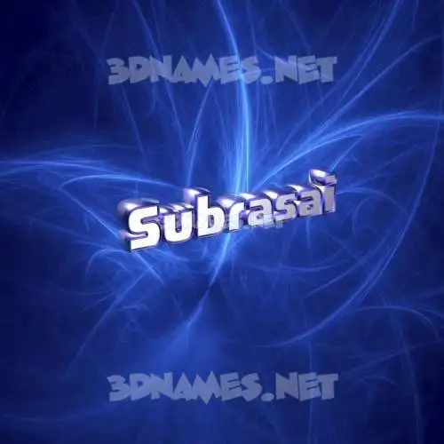 subrasai in Plasma style - 3D name wallpaper subrasai in Plasma style - 3D name wallpaper