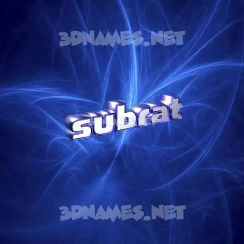 subrat in Plasma style - 3D name wallpaper subrat in Plasma style - 3D name wallpaper