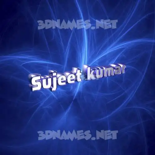 sujeet kumar in Plasma style - 3D name wallpaper