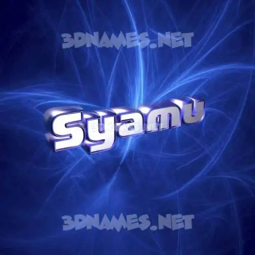 syamu in Plasma style - 3D name wallpaper