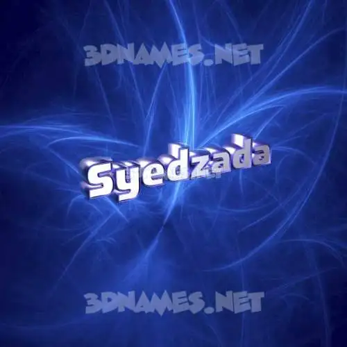 syedzada in Plasma style - 3D name wallpaper syedzada in Plasma style - 3D name wallpaper