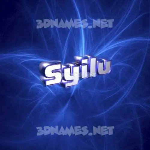 syilu in Plasma style - 3D name wallpaper syilu in Plasma style - 3D name wallpaper