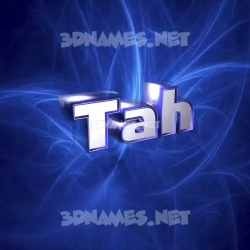 tah in Plasma style - 3D name wallpaper tah in Plasma style - 3D name wallpaper
