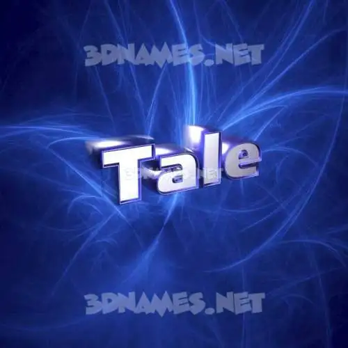 tale in Plasma style - 3D name wallpaper