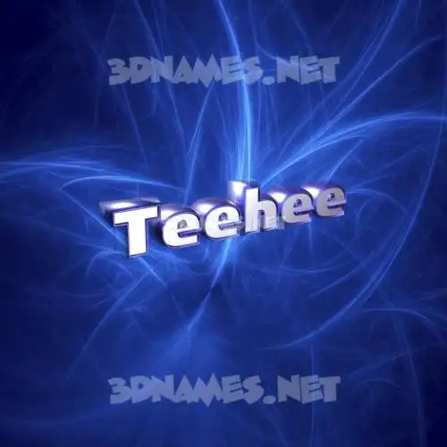 teehee in Plasma style - 3D name wallpaper