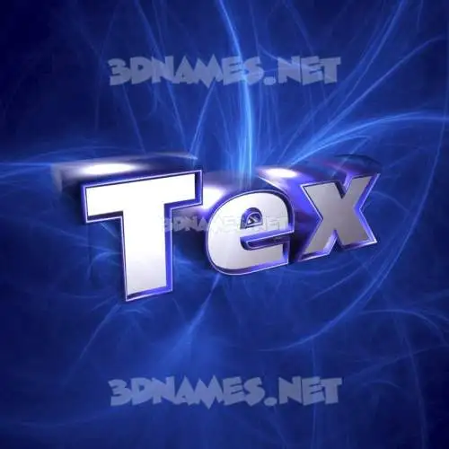tex in Plasma style - 3D name wallpaper
