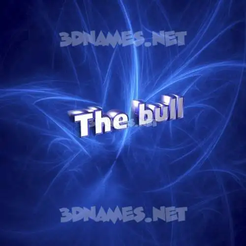 the bull in Plasma style - 3D name wallpaper the bull in Plasma style - 3D name wallpaper