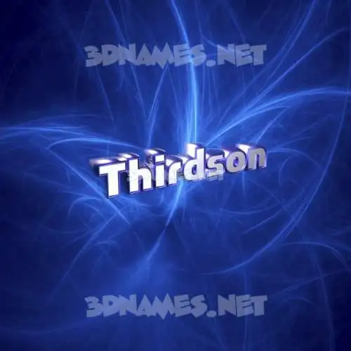 thirdson in Plasma style - 3D name wallpaper