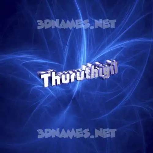 thuruthiyil in Plasma style - 3D name wallpaper