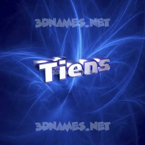 tiens in Plasma style - 3D name wallpaper