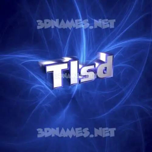 tlsd in Plasma style - 3D name wallpaper