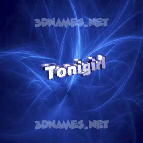 tonigirl in Plasma style - 3D name wallpaper tonigirl in Plasma style - 3D name wallpaper