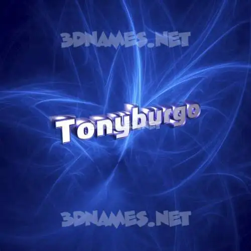 tonyburgo in Plasma style - 3D name wallpaper