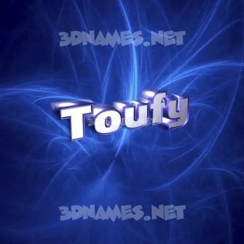 toufy in Plasma style - 3D name wallpaper toufy in Plasma style - 3D name wallpaper