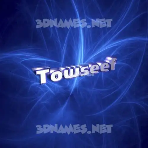 towseef in Plasma style - 3D name wallpaper