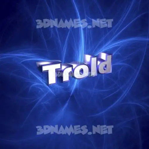 trold in Plasma style - 3D name wallpaper