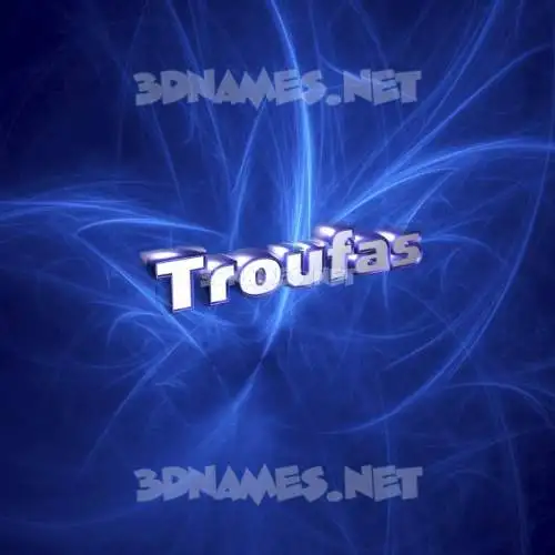 troufas in Plasma style - 3D name wallpaper