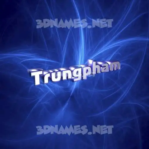 trungpham in Plasma style - 3D name wallpaper