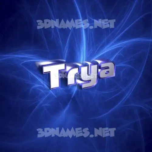 trya in Plasma style - 3D name wallpaper trya in Plasma style - 3D name wallpaper