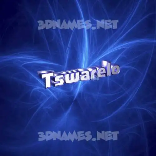 tswarelo in Plasma style - 3D name wallpaper