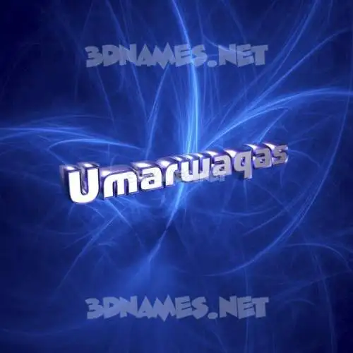 umarwaqas in Plasma style - 3D name wallpaper