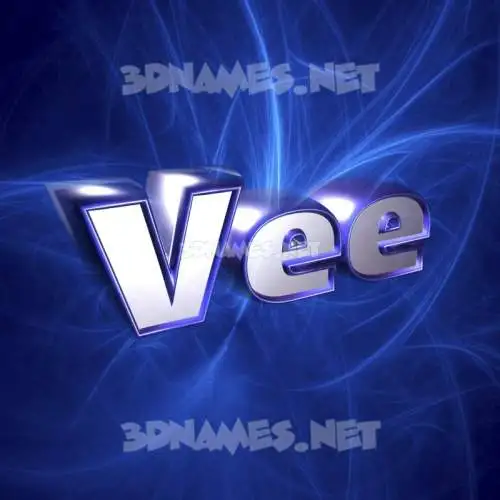 vee in Plasma style - 3D name wallpaper