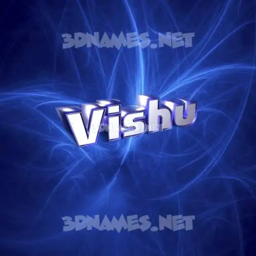 vishu in Plasma style - 3D name wallpaper