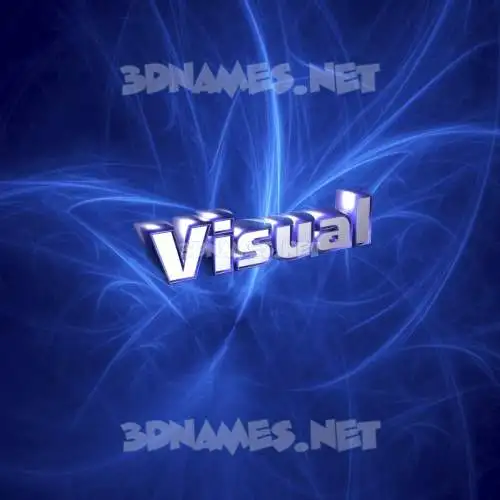 visual in Plasma style - 3D name wallpaper