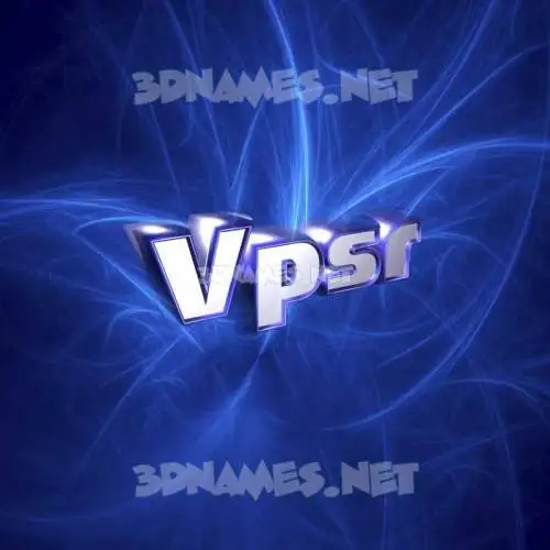 vpsr in Plasma style - 3D name wallpaper