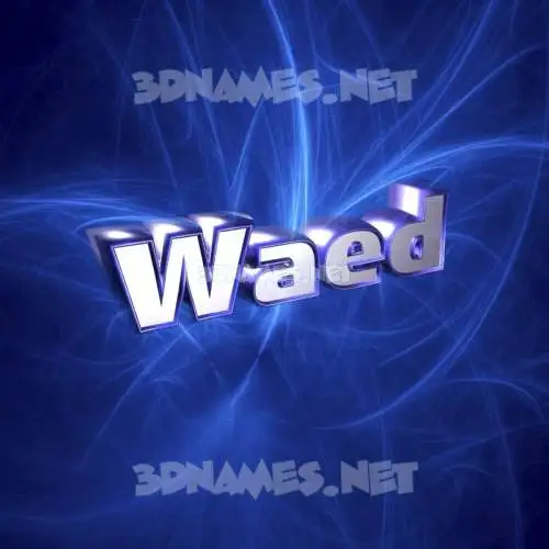 waed in Plasma style - 3D name wallpaper