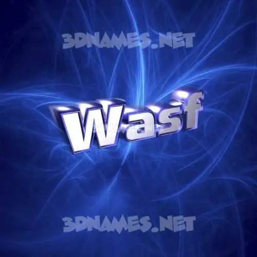 wasf in Plasma style - 3D name wallpaper