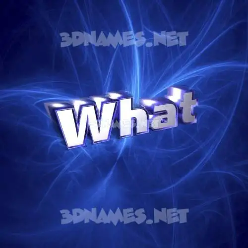 what in Plasma style - 3D name wallpaper