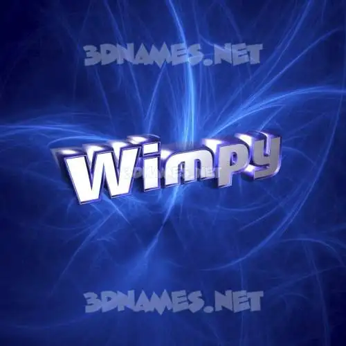 wimpy in Plasma style - 3D name wallpaper