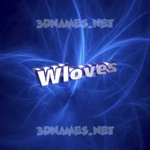 wloves in Plasma style - 3D name wallpaper wloves in Plasma style - 3D name wallpaper