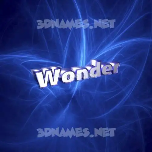 wonder in Plasma style - 3D name wallpaper wonder in Plasma style - 3D name wallpaper