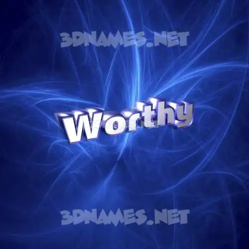 worthy in Plasma style - 3D name wallpaper worthy in Plasma style - 3D name wallpaper