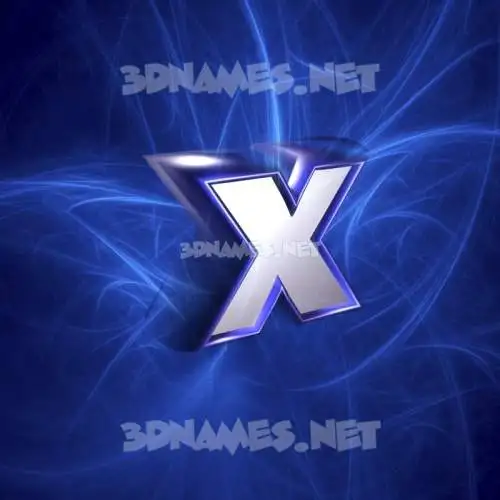 x in Plasma style - 3D name wallpaper x in Plasma style - 3D name wallpaper