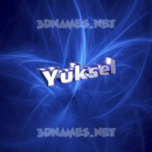 yuksel in Plasma style - 3D name wallpaper