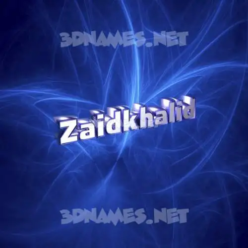 zaidkhalid in Plasma style - 3D name wallpaper zaidkhalid in Plasma style - 3D name wallpaper